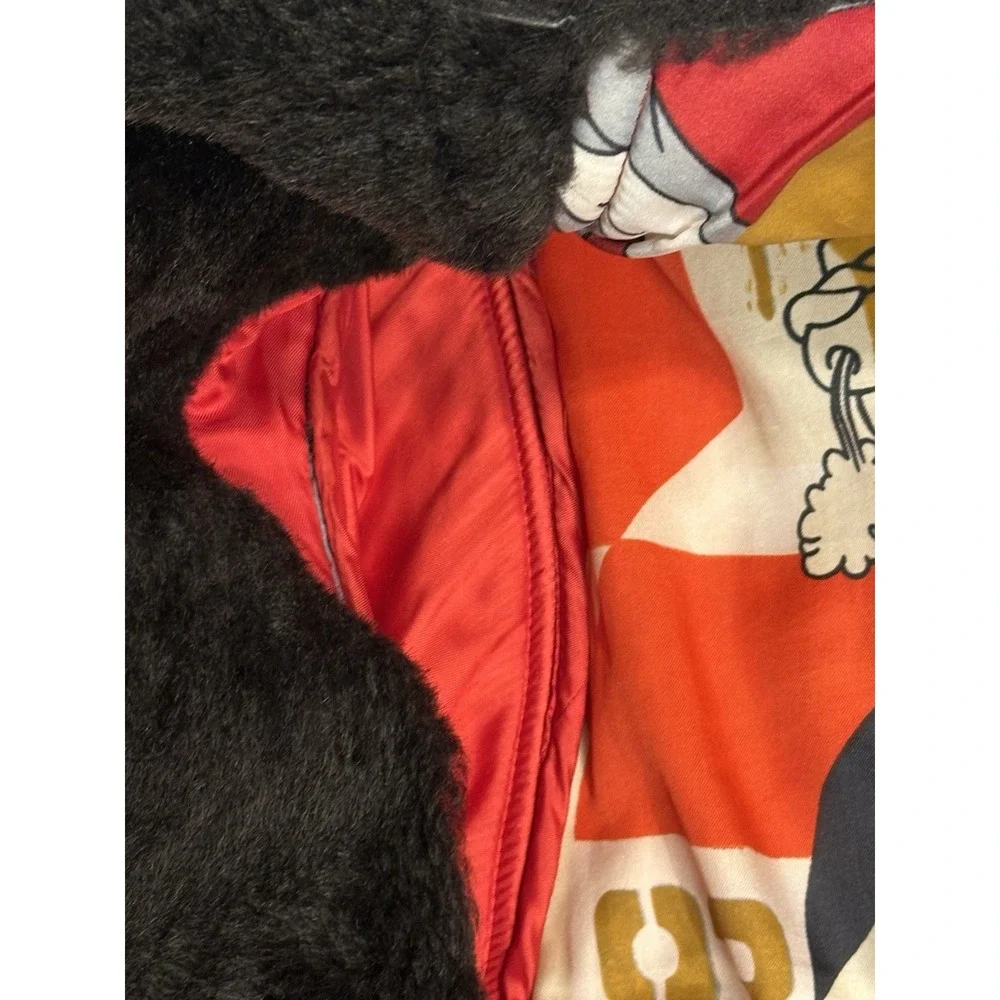 Vintage Iceberg Bugs Bunny Leather Wool Jacket 90s Made Italy Looney Tunes XL 54